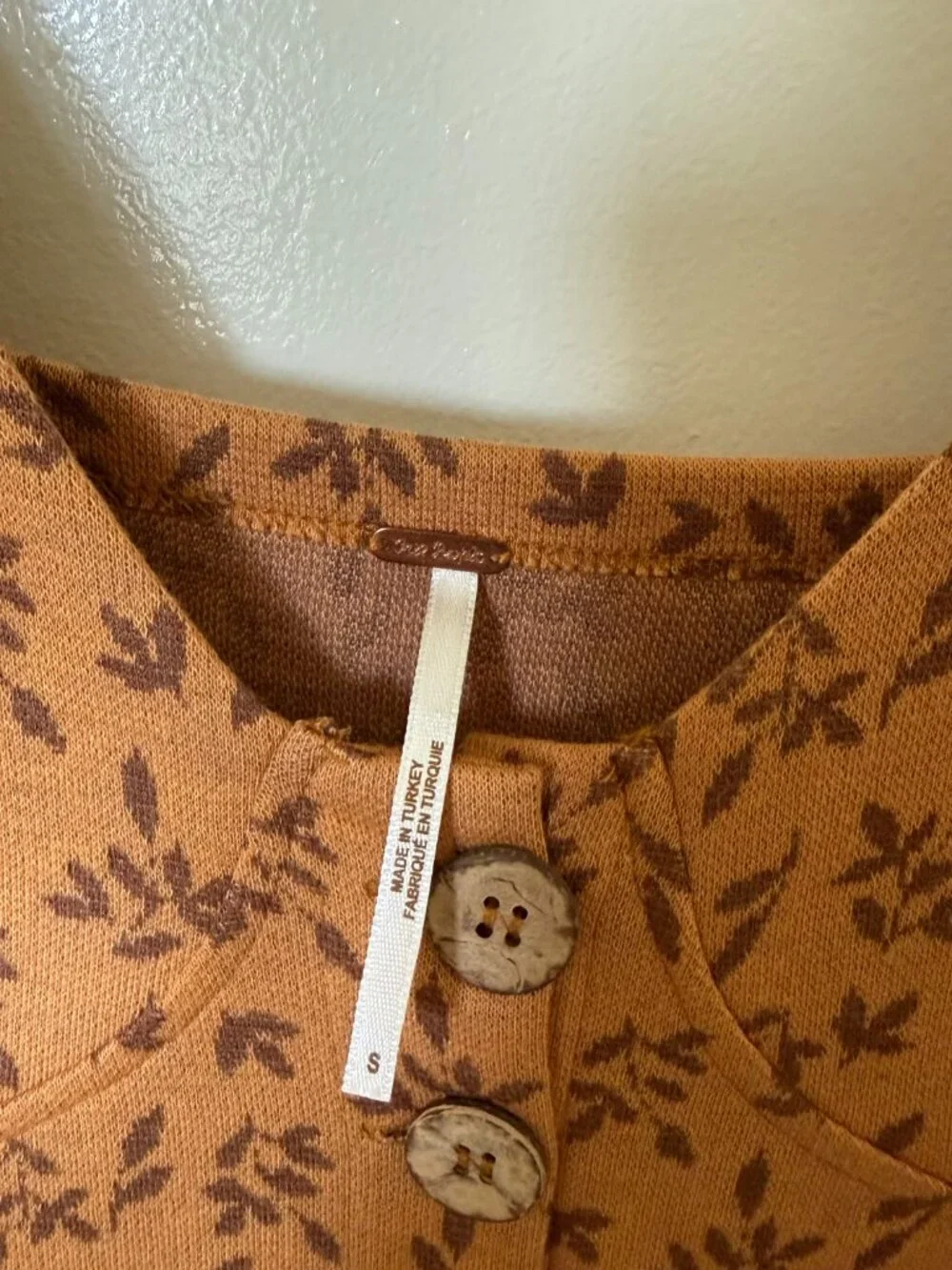 Free People Eyes On You Floral Flared Jumpsuit In Rust Orange S